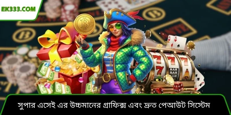 সুপার এসেই এর উচ্চমানের গ্রাফিক্স এবং দ্রুত পেআউট সিস্টেম