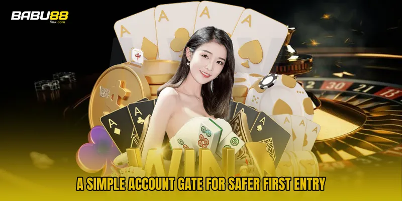 A simple account gate for safer first entry